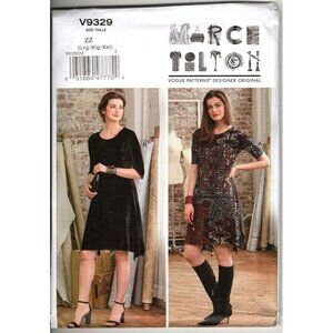 Vogue V9329 Misses L to XXL Marcy Tilton Knit Dress Uncut Sewing Pattern
